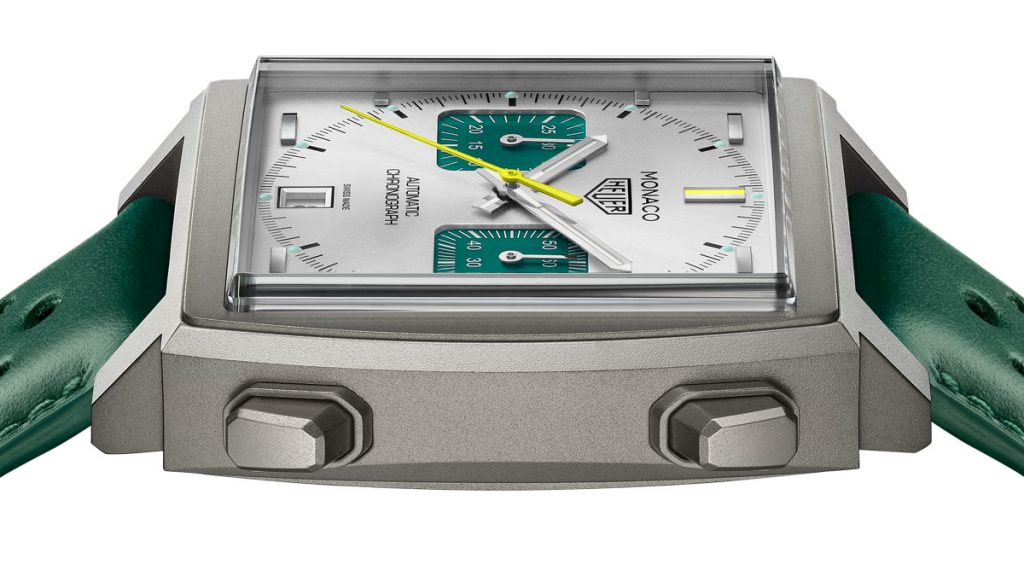 El nuevo reloj de lujo Monaco Chronograph Racing Green es una celebración de los coches de carreras y sus icónicas libreas