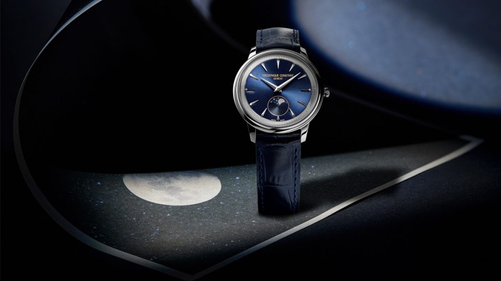 El nuevo y lujoso reloj Classics Moneta Moonphase toma su nombre del bisel con la forma del bisel estriado de las monedas.