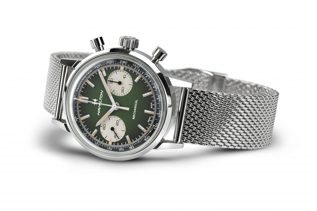 Hamilton amplía la colección American Classic Chronograph H con nuevos cronógrafos mecánicos de inspiración vintage, colores audaces y espíritu automovilístico.